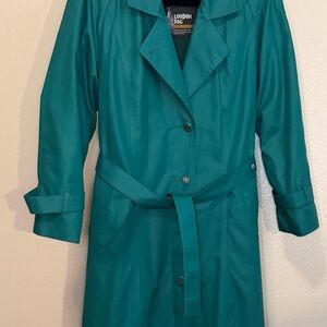 London Fog Women's Aqua Trench Coat